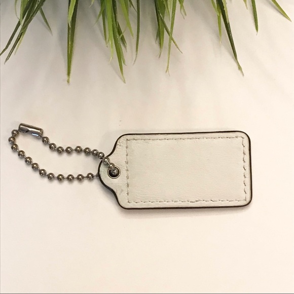 Large 2.5” COACH Yellow Patent Leather Hanging Tag Keychain FOB Bag Charm - Picture 2 of 4